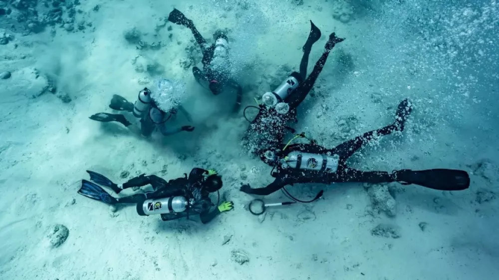 potapljači i&scaron;čejo morski zaklad