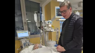 Vučić v bolni&scaron;nici. Vir: Instagran