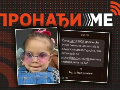 Po celonočni iskalni akciji v kraju Ub v Srbiji je re&scaron;evalna psička zjutraj na&scaron;la pogre&scaron;ano Dunjo. 