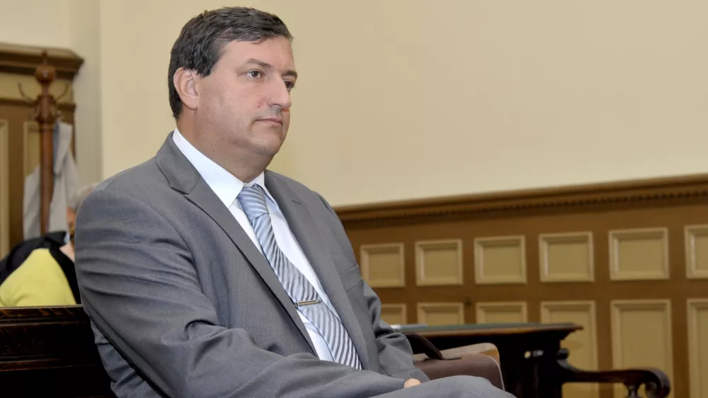 odvetnik in stečajni upravitelj Brane Gor&scaron;e- sojenje - predobravnavni narok za stečajnega upravitelja Braneta Gor&scaron;eta, povezana z nepravilnostmi v stečaju Hranilno-kreditne službe (HKS) Sicura in podjetnika Jožeta &Scaron;u&scaron;tar&scaron;iča, ki naj bi kupil terjatve HKS Sicure.//FOTO: Tomaž Zajel&scaron;nik