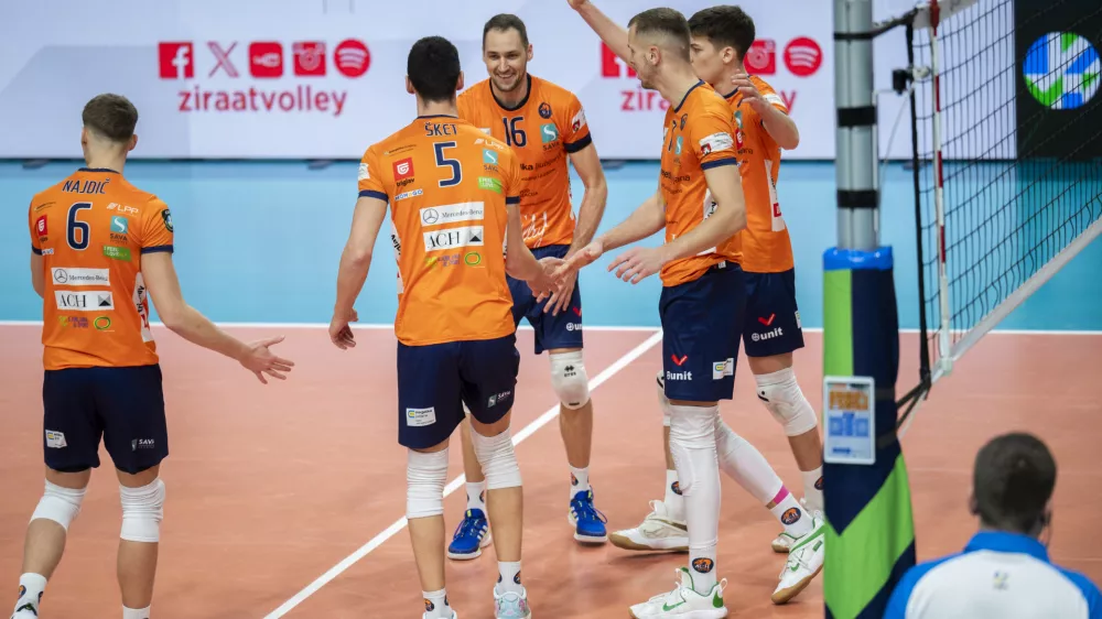 12.02.2025 ACH Volley - Ziraat Bank Ankara, četrtfinale evropskega pokala CEVFOTO: Nik Erik Neubauer