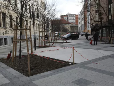 7.1.2025 - Prenova Čufarjeva ulica - gradbi&scaron;čeFOTO: LUKA CJUHA