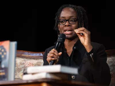 Celje, SLG Celje.Odprtje festivala literature sveta Fabula v Celju, na katerem je bila gostja britanska pisateljica, publicistka in aktivistka ganskega porekla Sharon Dodua Otoo.