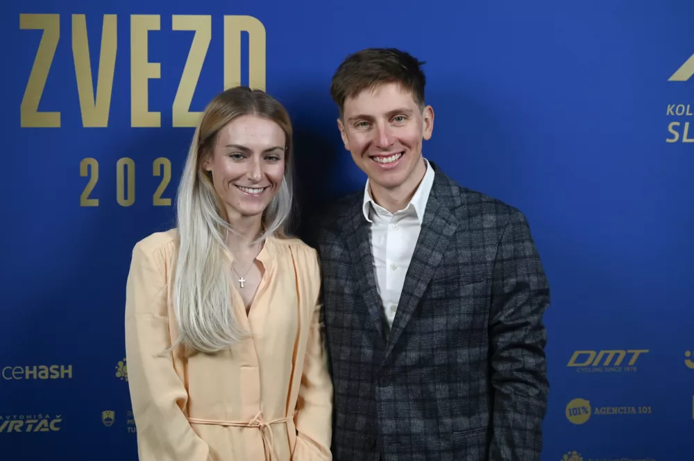 Tadej PogačarUr&scaron;ka Žigart18.11. 2024 Večer zvezd, prireditev Kolesarske zveze SlovenijeFOTO: Nik Erik Neubauer