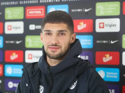 Adam Gnezda Čerin. - 17.03.2025. Trening Slovenske nogometne reprezentance pred tekmama s Slova&scaron;ko v Ligi narodov. Foto: Bojan Velikonja 