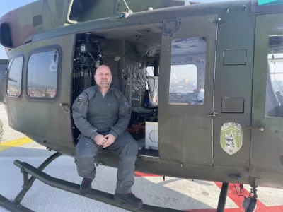 Gregor Kovač je vodja korporativne varnosti in organizacijski vodja heliporta Splo&scaron;ne bolni&scaron;nice Celje. Foto Združenje heliportov Slovenije