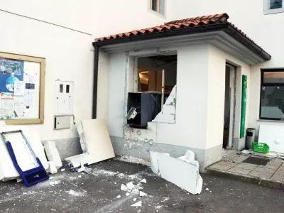 Eksplozija bankomata / Foto: PU Koper