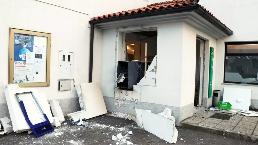Eksplozija bankomata / Foto: PU Koper