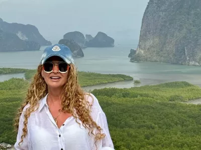 Helena Blagne je tudi v trenirki vedno urejena