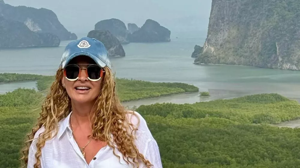 Helena Blagne je tudi v trenirki vedno urejena