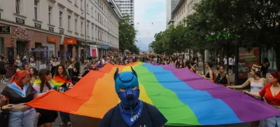 15.06.2024 - povorka po ulicah Ljubljane v okviru Parade ponosa 2024 - parada ponosa - Pride PREGLED LETA 2024Foto: Luka Cjuha