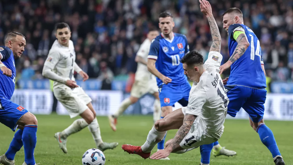 Benjamin &Scaron;e&scaron;ko- 23.03.2025 - nogomet - UEFA - Slovenija: Slova&scaron;ka //FOTO: Jaka Gasar