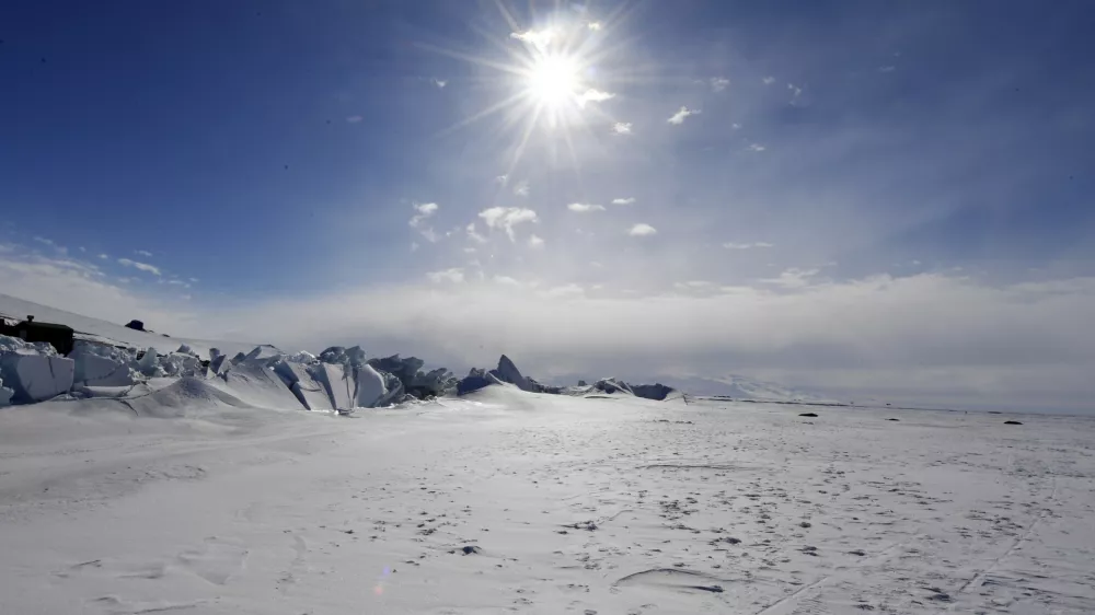 FILE - A frozen section of the Ross Sea is pictured at the Scott Base in Antarctica Saturday, Nov. 12, 2016. (Mark Ralston/Pool Photo via AP, File)