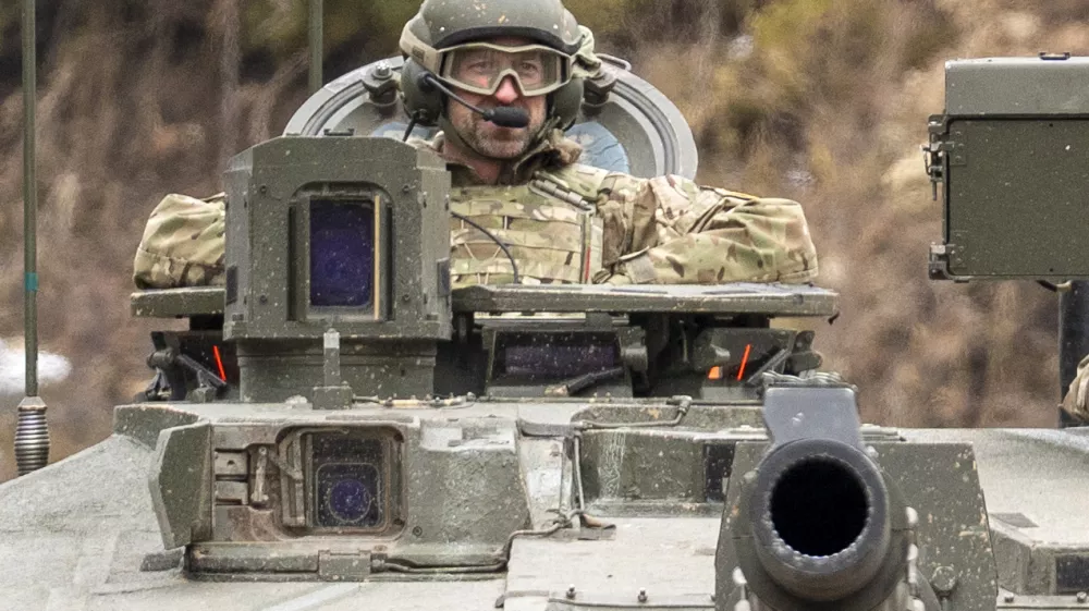 21.03.2025. Prince William arrives in a Challenger tank in Estonia Material must be credited "News Licensing" unless otherwise agreed. 100% surcharge if not credited. Online rights need to be cleared separately. Strictly one time use only subject to agreement with News Licensing,Image: 977746705, License: Rights-managed, Restrictions: Usage is subject to our terms and conditions. Electronic storage is prohibited., Model Release: no
