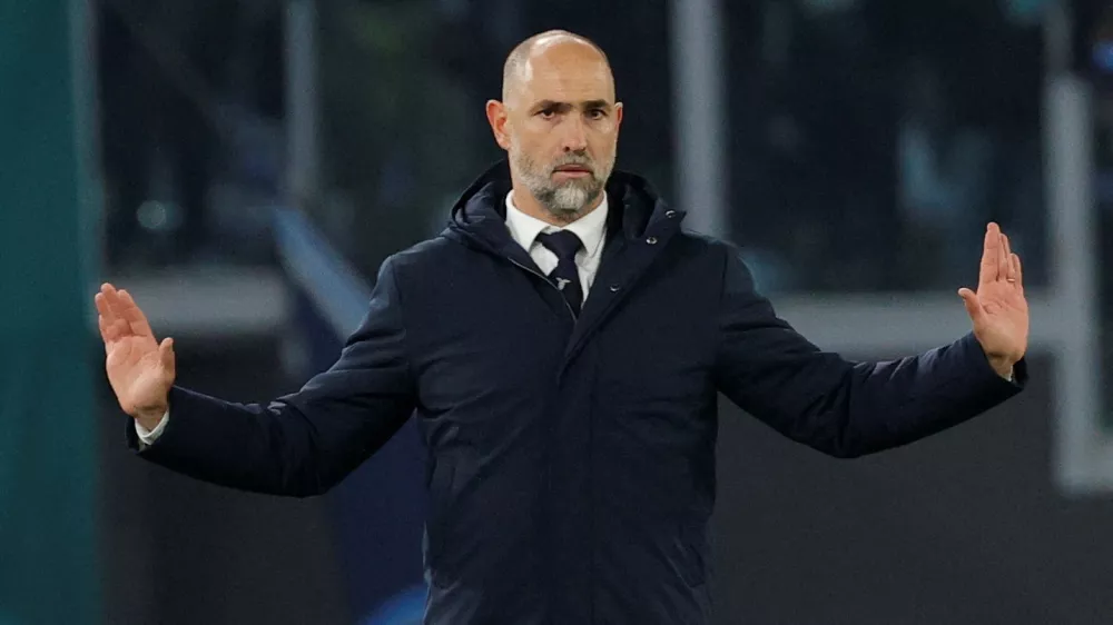 FILE PHOTO: Soccer Football - Coppa Italia - Semi Final - Second Leg - Lazio v Juventus - Stadio Olimpico, Rome, Italy - April 23, 2024 Lazio coach Igor Tudor reacts REUTERS/Ciro De Luca/File Photo
