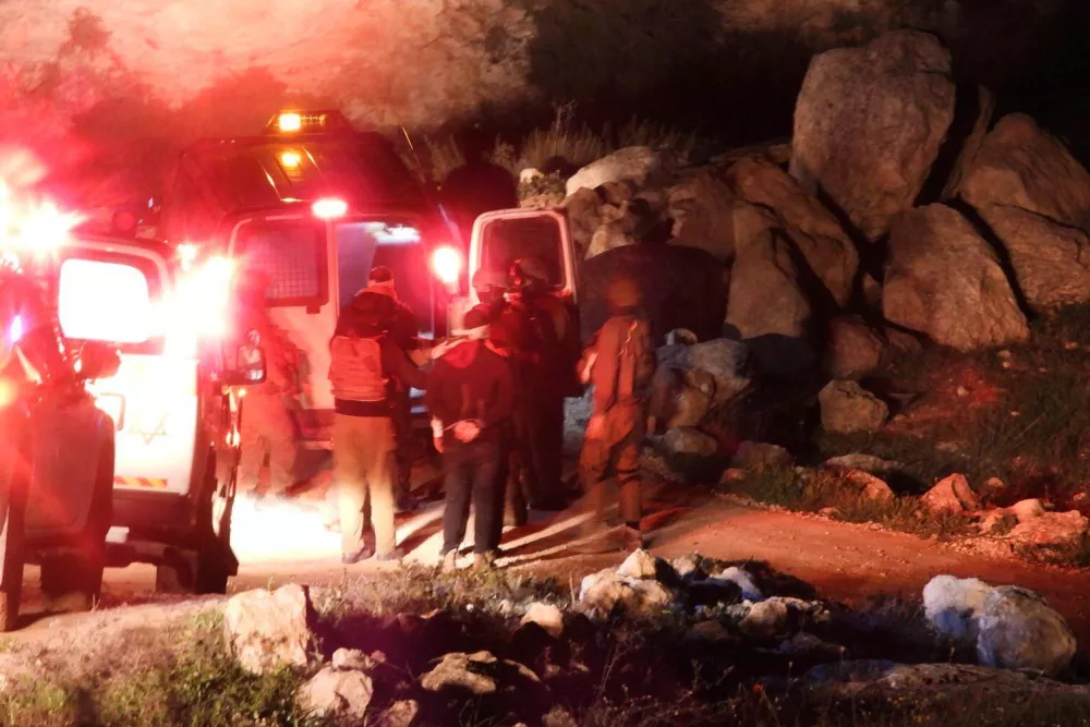 CORRECTS DATE: Hamdan Ballal, Palestinian co-director of Oscar-winning documentary No Other Land, is detained by the Israeli military from his home in the Israeli-occupied West Bank, Monday, March 24, 2025. (Raviv Rose via AP)