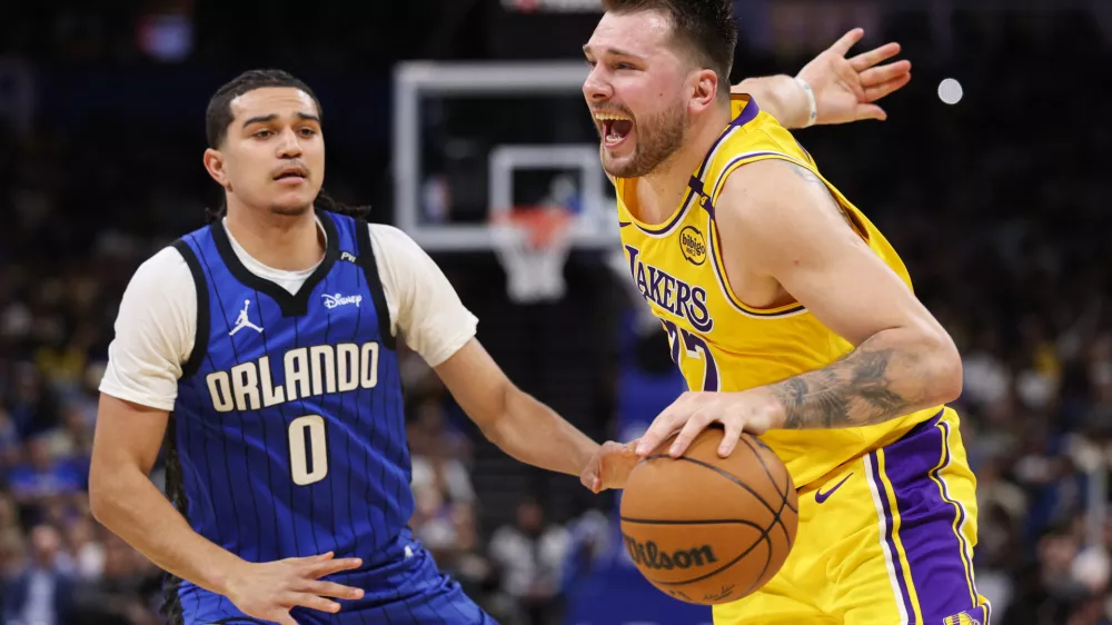 Luka Dončić je Orlandu nasul 32 točk, a je z ekipo LA Lakers na koncu izgubil. Foto: Reuters