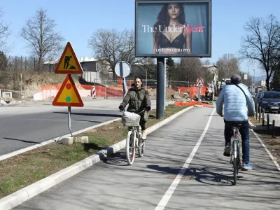 19.3.2025 - Linhartova cesta, kolesarska steza, kolesarFoto: Luka Cjuha