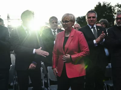 Robert GolobNata&scaron;a Pirc Musar- 09.05.2024 - Državna proslava ob 20. obletnici vstopa Slovenije v EU, Nova Gorica. 