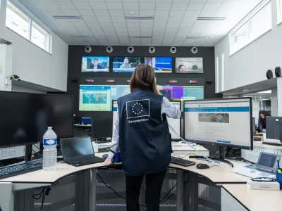 Koordinacijski center za odzivanje na izredne razmere v okviru mehanizma EU na področju civilne za&scaron;čite.