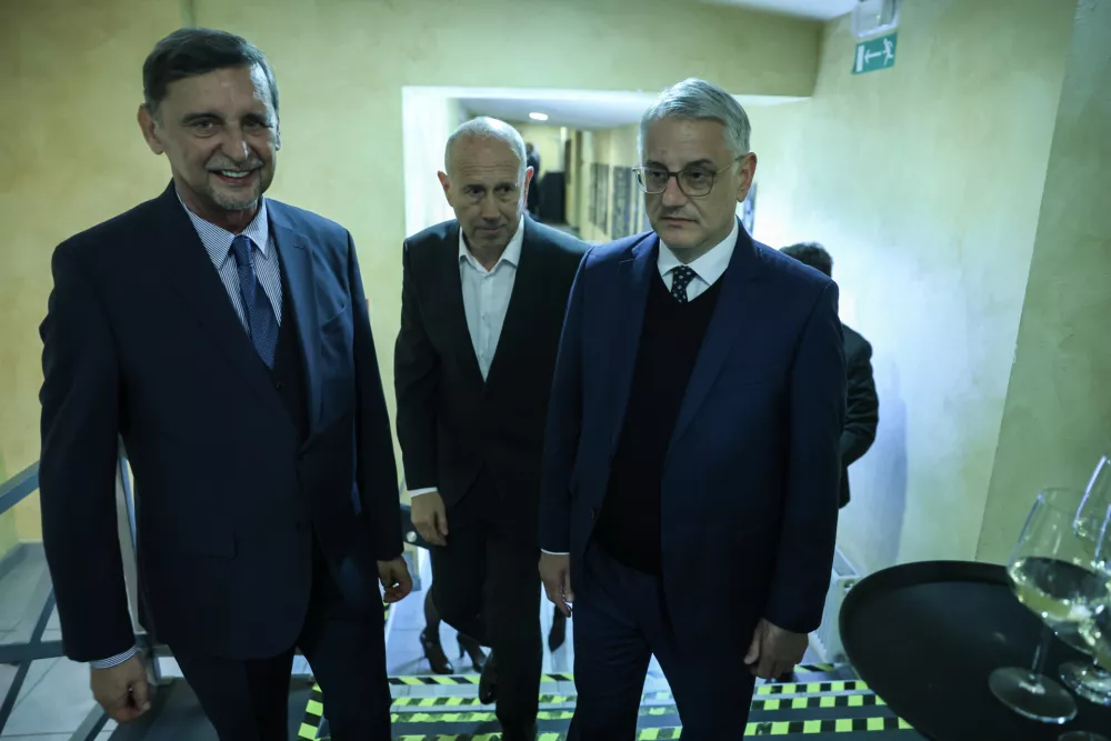 Miran Lesjak, Bojan Petan, Matjaž Han- 27.03.2025 - Dnevnikova prireditev Zlata nit//FOTO: Jaka Gasar