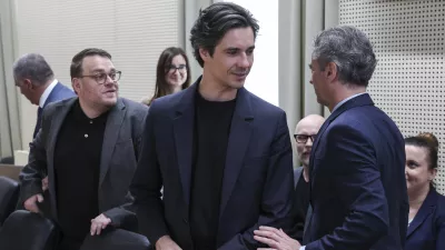 Luka Mesec, predsednik vlade dr. Robert Golob- 04.07.2023 - Ekonomsko-socialni svet - izredna seja ESS - razprava o vodenju socialnega dialoga. //FOTO: Jaka Gasar