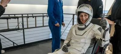 NASA astronaut Suni Williams is helped out of a SpaceX Dragon spacecraft onboard the SpaceX recovery ship MEGAN after she, NASA astronaut Nick Hague, and Butch Wilmore, and Roscosmos cosmonaut Aleksandr Gorbunov landed in the water off the coast of Tallahassee, Florida, Tuesday, March 18, 2025. NASA/Keegan Barber/ Handout via REUTERS