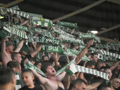 Navijači Olimpije29.08.2024 NK Olimpija: FK Rijeka, kvalifikacije za Evropska konferenčna liga Foto: Nik Erik Neubauer