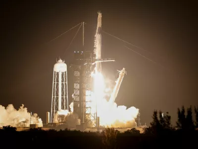 SpaceX's Falcon 9 rocket is launched, carrying four commercial astronauts into a 90-degree inclination polar orbit on the Fram2 mission at the Kennedy Space Center in Cape Canaveral, Florida, U.S., March 31, 2025. REUTERS/Joe Skipper