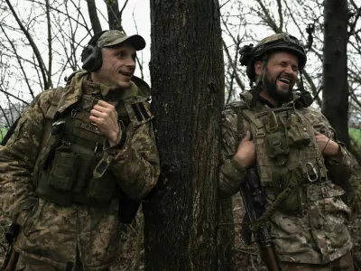 Ukrajinska vojaka na fronti pri Zaporožju. Foto: Reuters