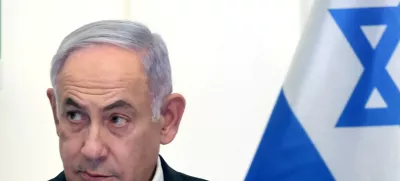 FILE PHOTO: Israeli Prime Minister Benjamin Netanyahu attends a cabinet meeting at the Bible Lands Museum in Jerusalem on June 5, 2024.   GIL COHEN-MAGEN/Pool via REUTERS/File Photo