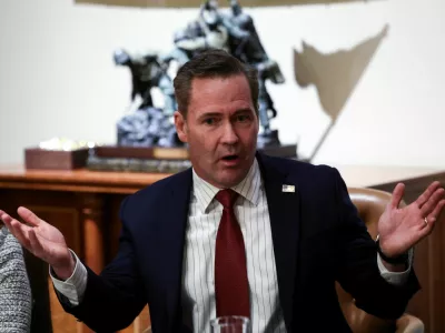 U.S. National Security Advisor Mike Waltz speaks in front of a scale model of the Iwo Jima Memorial as U.S. President Donald Trump meets with U.S. ambassador nominees at the White House in Washington, D.C., U.S., March 25, 2025. REUTERS/Evelyn Hockstein