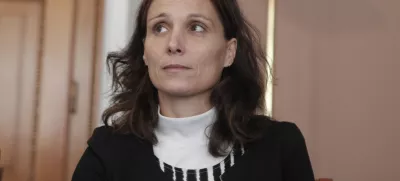 generalna direktorica Direktorata za proračun Saša Jazbec- 07.10.2014 - novinarska konferenca ministra za finance Dušana Mramorja, na kateri je predstavil okvira državnih proračunov za leti 2014 in 2015//FOTO: Luka Cjuha