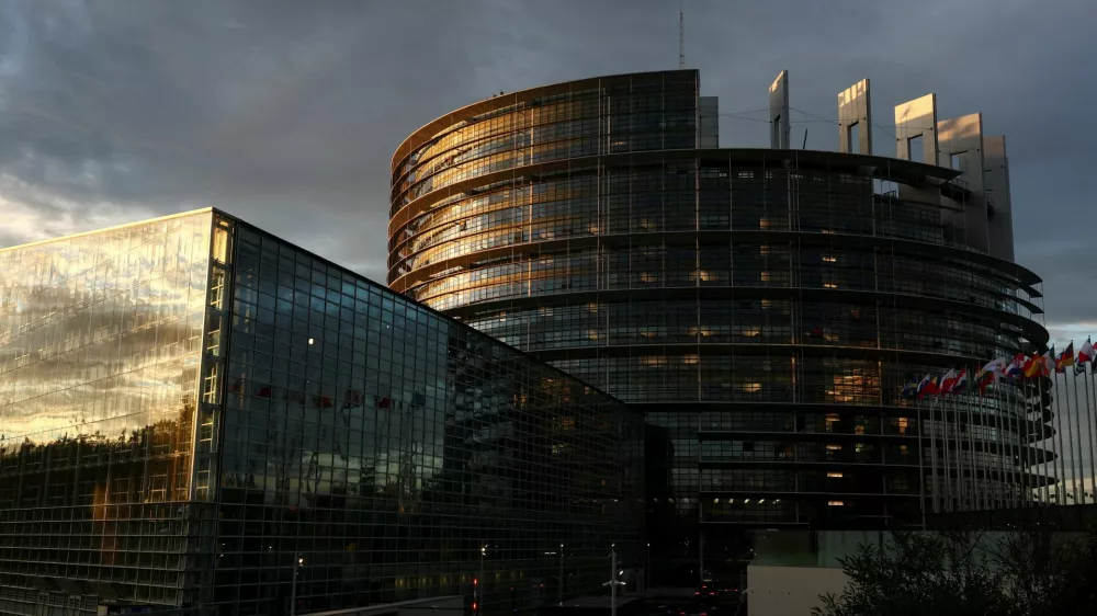 FILE PHOTO: A general view of the building of the European Parliament in Strasbourg, France October 9, 2024. REUTERS/Yves Herman/File Photo