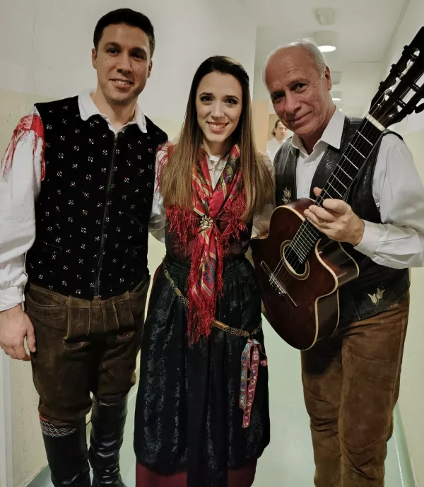 Sa&scaron;o, Monika in Gregor Avsenik / Foto: Mojca Marot