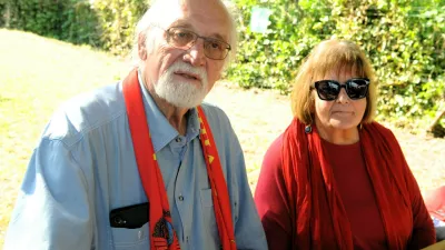 4.	Stojan &Scaron;petič (na fotografiji z ženo Bruno Zorin &Scaron;petič), iz Moskve na Bukovje / Foto: Alenka Žavbi