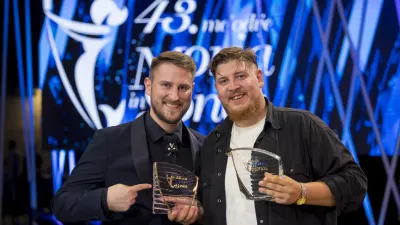 Zadnja dva zmagovalca MMS, Gregor Ravnik in Žan Videc. / Foto: Ale&scaron; Rosa