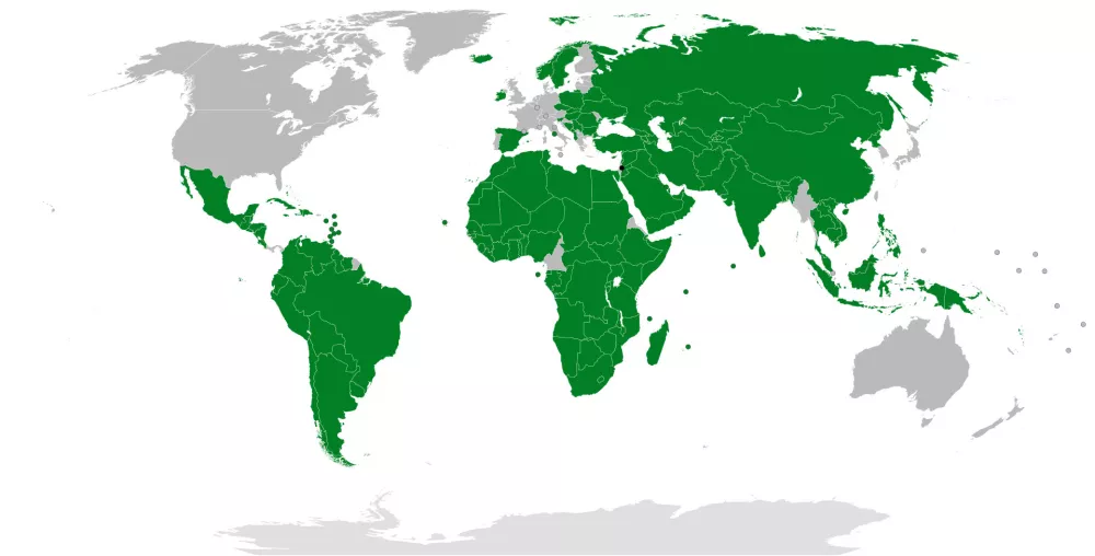 Države, ki so doslej priznale Palestino. / Foto: Wikipedija