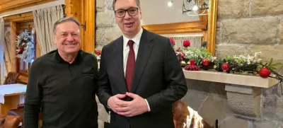 Zoran Janković in Aleksander Vučić v Beogradu