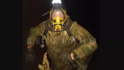 Ruski specialci v plinovodu. Vir: X, zajem zaslona