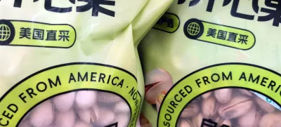 YICHANG, CHINA - APRIL 5, 2025 - Imported goods originating in the United States are seen on sale at a supermarket in Yichang, Hubei province, China on April 5, 2025. (Photo by CFOTO/Sipa USA)No Use China.