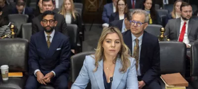 Sarah Wynn-Williams, Facebook's former director of Global Public Policy, arrives to testify before the Senate Judiciary Subcommittee on Crime and Counterterrorism on Capitol Hill, Wednesday, April 9, 2025, in Washington. (AP Photo/Mark Schiefelbein)