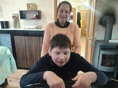 Maja Čuk in njen sin Naj