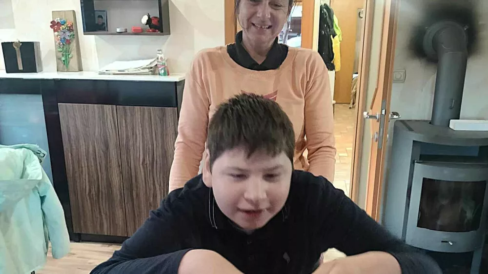 Maja Čuk in njen sin Naj