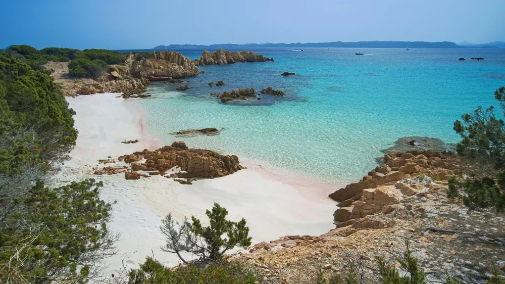Pink Beach, Spiaggia Rosa or Cala di Roto, Island of Budelli; La Maddalena Archipelago, Bocche di Bonifacio, Sardinia, Italy, Europe,Image: 675724633, License: Rights-managed, Restrictions:, Model Release: no