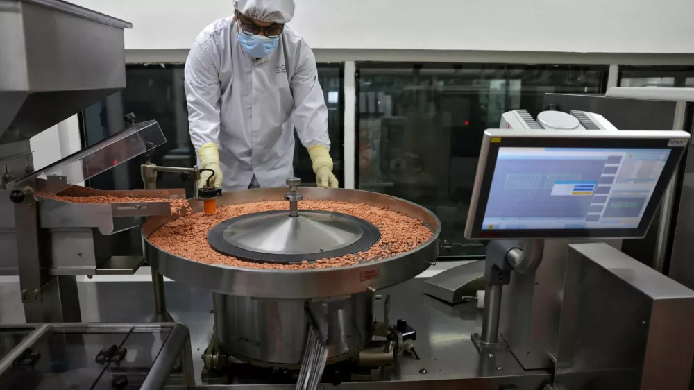 An employee works in the tablet strips making line inside a Cadila Pharmaceutical company manufacturing unit at Dholka town on the outskirts of Ahmedabad, India, April 12, 2025. REUTERS/Amit Dave