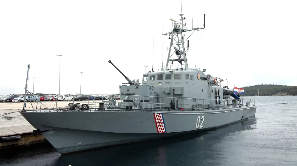 09.05.2019., Sibenik - Brod obalne straze Republike Hrvatske Solta privezan na sibenskom gatu Vrulje. rPhoto: Dusko Jaramaz/PIXSELL