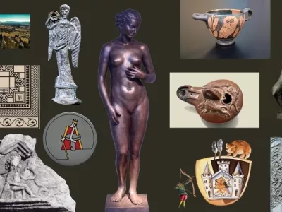 Razstava Dedi&scaron;čina in moč mitov je nastala v sodelovanju devetih slovenskih muzejev in posameznika ter ob pomoči dveh univerz. Vsak muzej je po lastni presoji izbral svoj predmet in mitolo&scaron;ko zgodbo. / Foto: pomorskimuzej.si