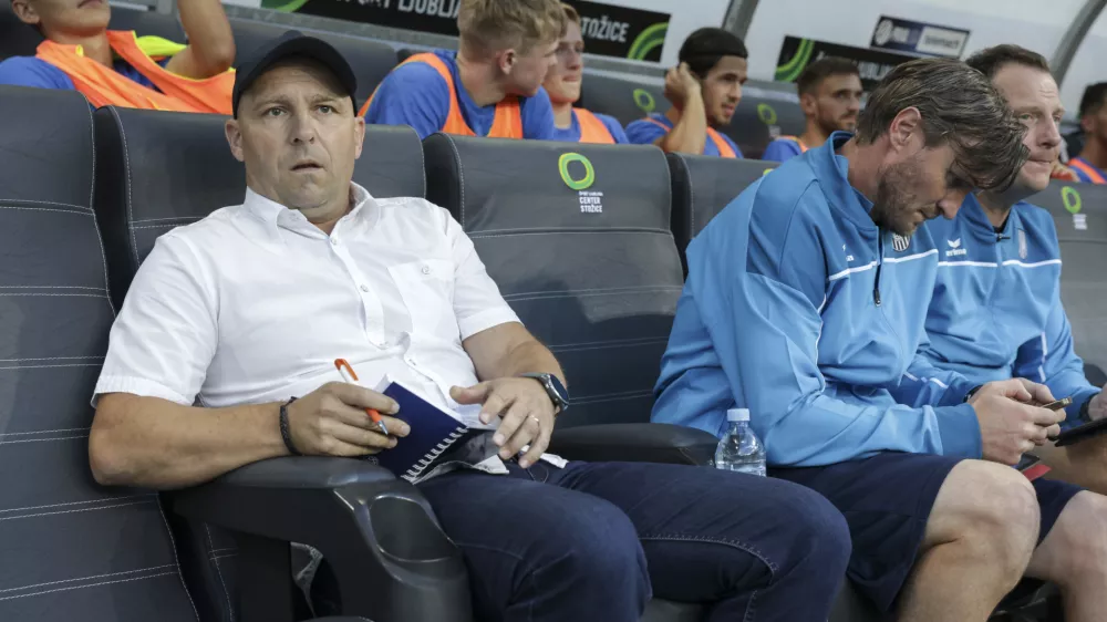 trener Nk Roga&scaron;ka Oskar Drobne- 29.07.2023 &ndash; nogomet &ndash; Olimpija: Roga&scaron;ka, Prva liga Telemacha, 2. krog: //FOTO: Jaka Gasar