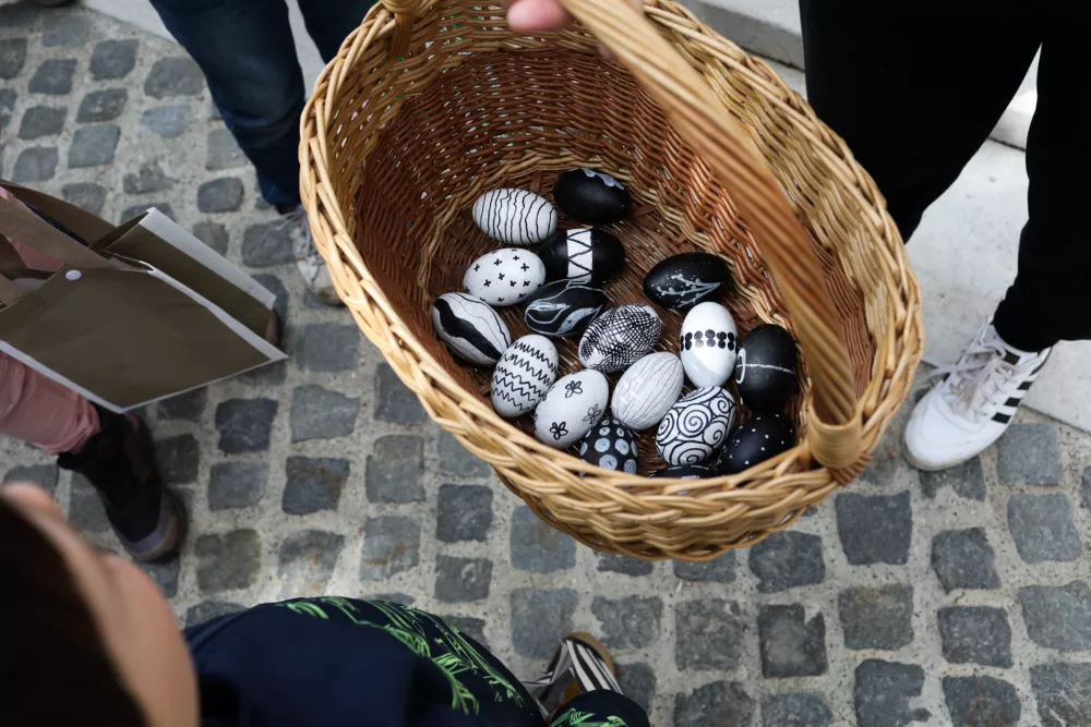 19.04.2025. Lov na pirhe na Ljubljanskem gradu, prireditev za otroke. Foto: Bojan Velikonja 